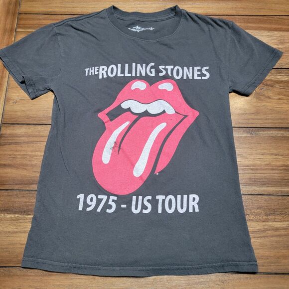 The Rolling Stones SS Black Tee "1975 - US Tour" - Size Small - Picture 2 of 4
